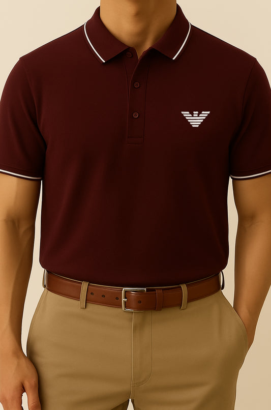 Armani Polo - Maroon